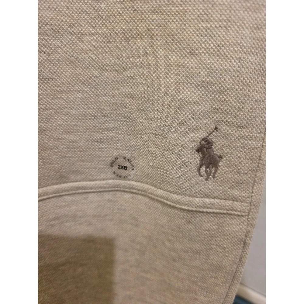 NWT Polo Ralph Lauren Men's Double Knit Tech Joggers 2XB Beige /Brown Pony